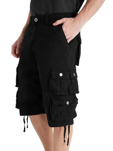 Men's cotton cargo shorts beach pants baggy capri pants