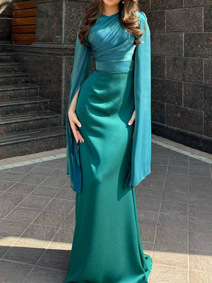 Elegant Solid Color Slim Dress