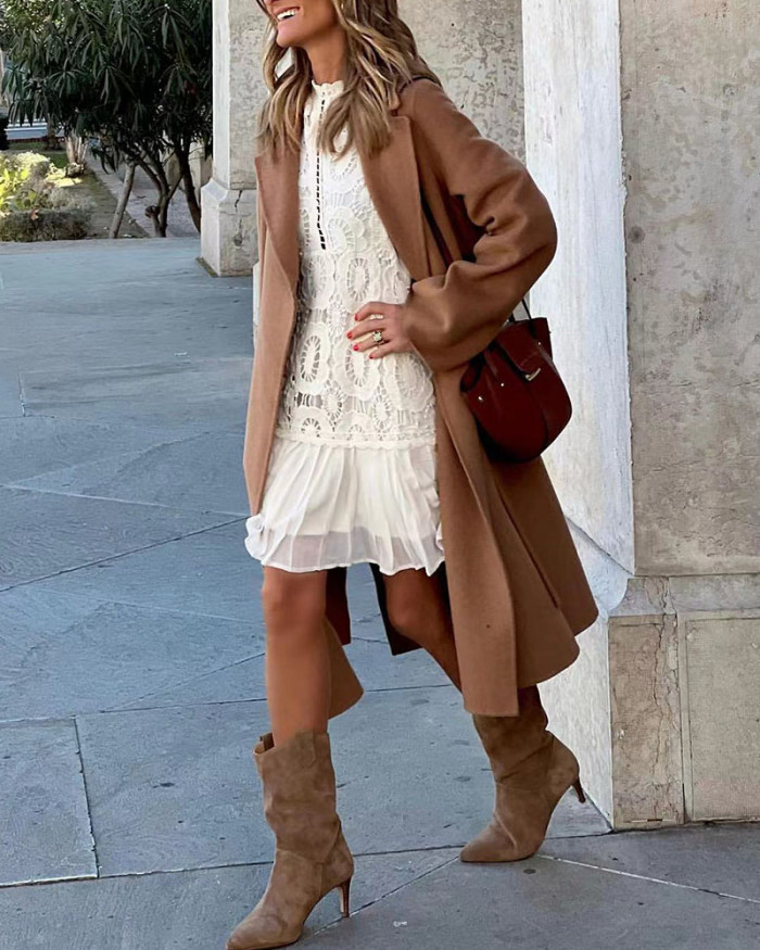 Lace Panel Mini Dress