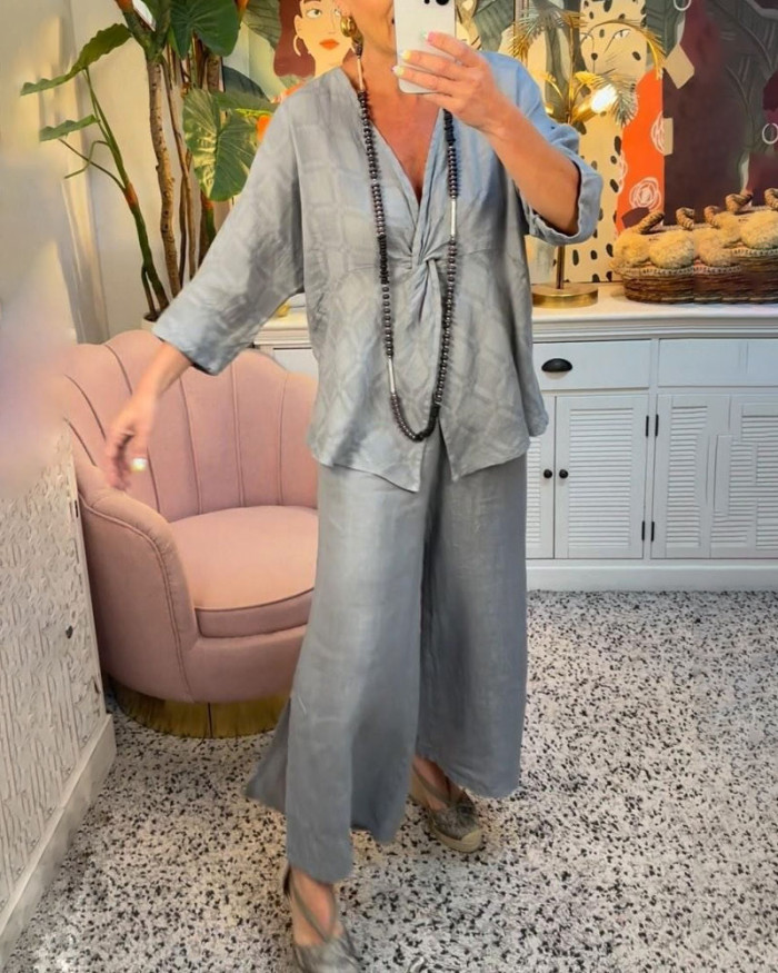 Elegant Lapel Vest & Split Skirt Two-Piece Set
