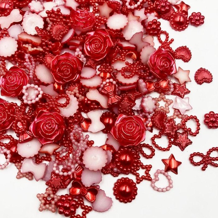 100pcs 6-20mm Multi-Style Color Selection Beads Slime Charms Plastic Jewelry Accessories   DIY Headdress Hair Accessories Y2K