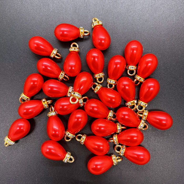 DIY Jewelry Making 10x20mm Colorful Mini Acrylic Teardrop Beads Necklace Charm Earrings Ornaments Craft Making
