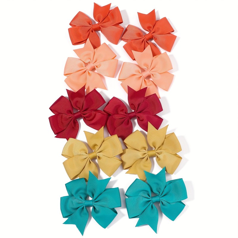 40pcs Random Color Bow Hair Clip Sets, Simple Holiday Hair Clip, Baby Girls Hair Accessories, Ideal choice for Gifts