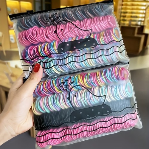 200\u002F300pcs Colorful Elastic Hair Bands Hair Rope, Small Hair Tie, Girls Headwear, Girls Hair Styling Accessories