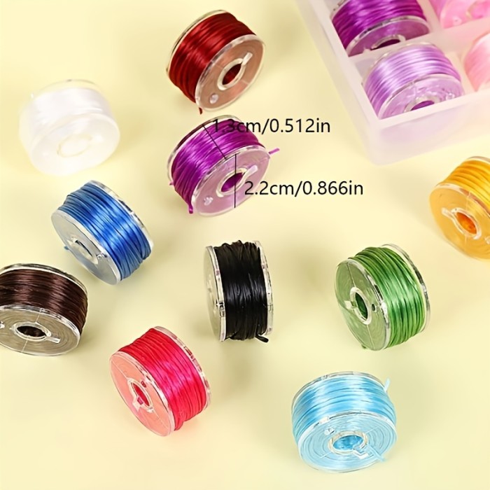 25 Colors Elastic Cord Stretch Thread Beading Wire, 0.8mm String For Bracelets, Necklaces Jewelry Making, Clay Beads Crafting With Transparent Storage Box