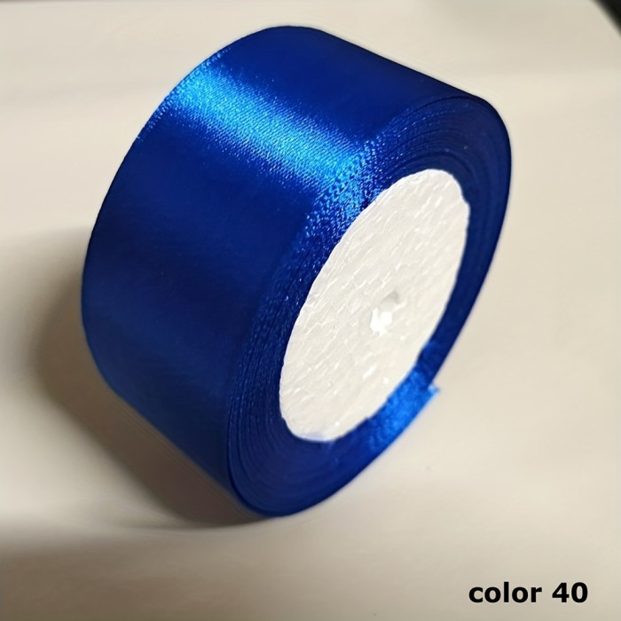 1 Roll 25 Yards Colored Satin Ribbon Rose Butterfly Bow Making Ribbon Cake Christmas Holiday Decoration Ribbon 4cm Wide