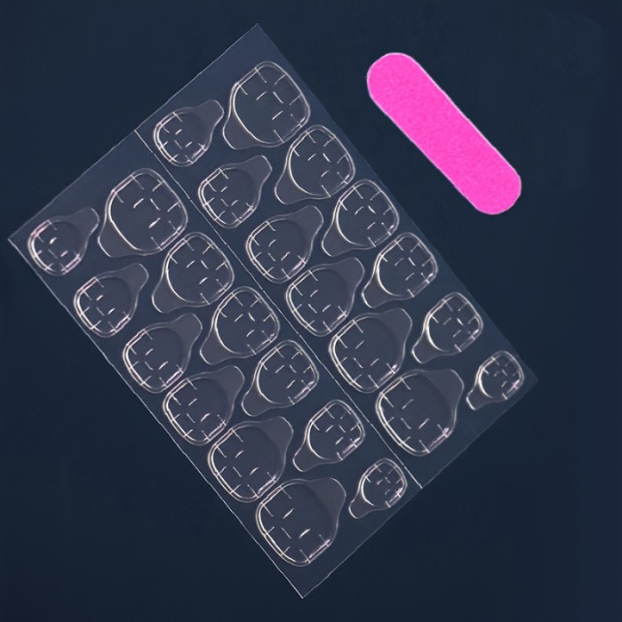 24pcs False Nails + 1pc Nail Glue + 1pc Nail File