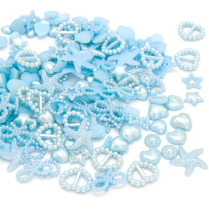 100pcs 6-20mm Multi-Style Color Selection Beads Slime Charms Plastic Jewelry Accessories   DIY Headdress Hair Accessories Y2K