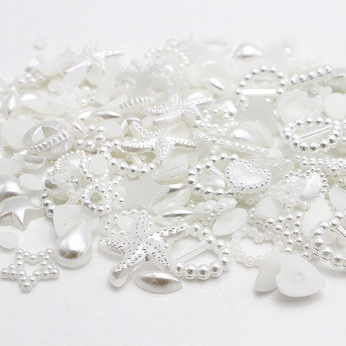 100pcs 6-20mm Multi-Style Color Selection Beads Slime Charms Plastic Jewelry Accessories   DIY Headdress Hair Accessories Y2K