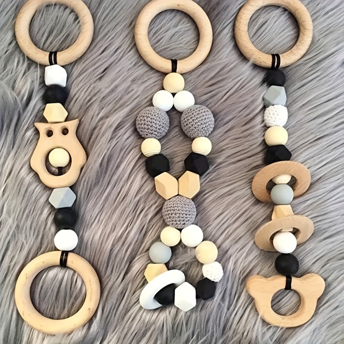 40pcs Nature Wooden Rings, 8 Sizes Wood Rings For Crafts Macrame Rings,Wooden Rings Natural Resources For Early Years Loop Ring For Craft DIY Jewelry Findings