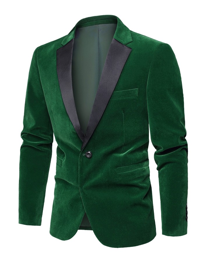 Red Velvet Elegant Suit, Casual Style, Gentleman's Fashion Business Suit