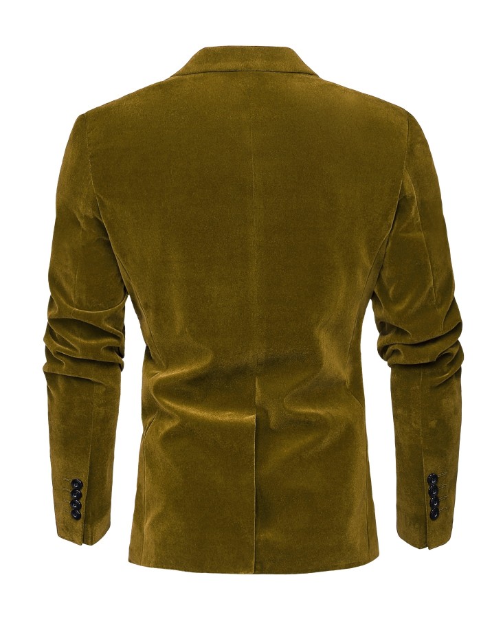 Red Velvet Elegant Suit, Casual Style, Gentleman's Fashion Business Suit