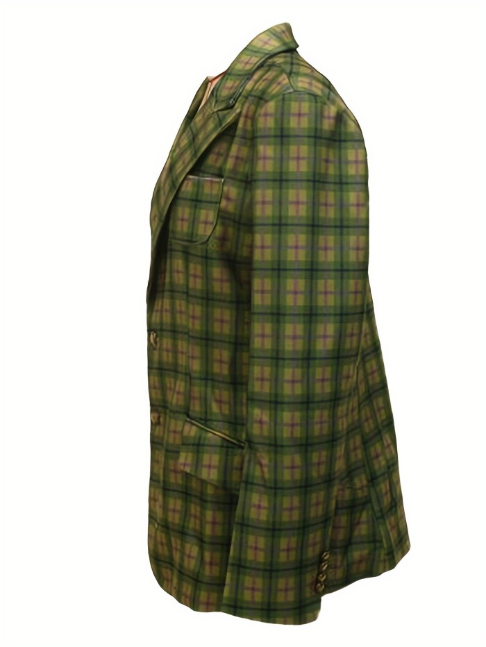 Classic Two Button Long Sleeve Lapel Suit Jacket - Polyester Non-Stretch Fabric, Regular Fit, Machine Washable, Solid Color, Work Style for Spring\u002FFall, Wedding Banquet, Business Occasion - Old Money Inspired, Elegant, and Timeless