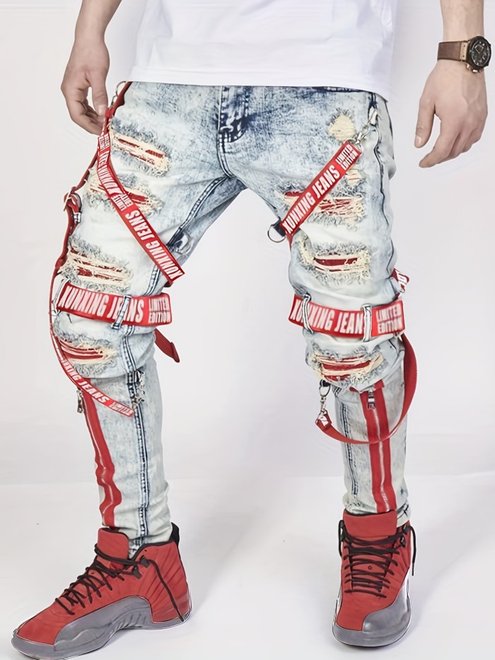 Men's Denim Cargo Pants