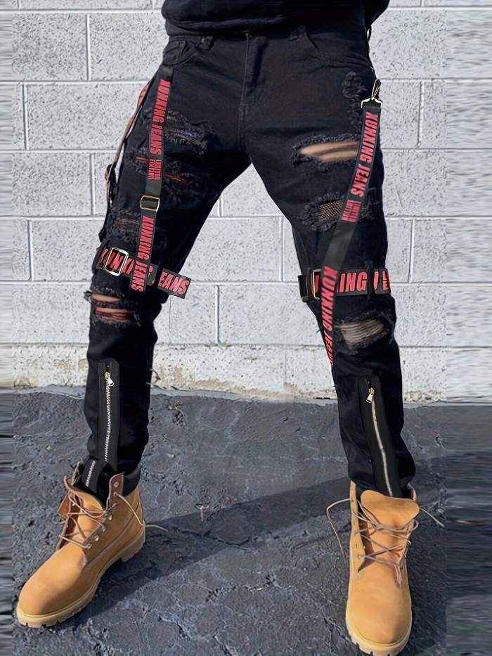 Men's Denim Cargo Pants