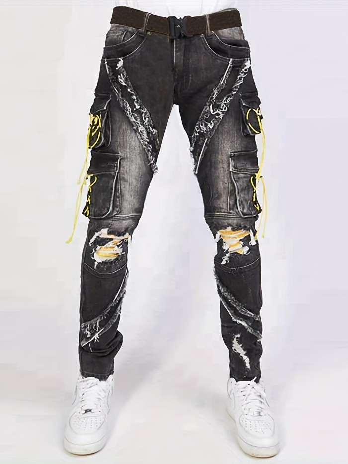 Men's Denim Cargo Pants