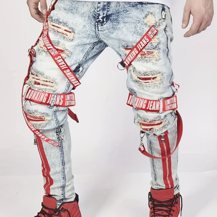 Men's Denim Cargo Pants