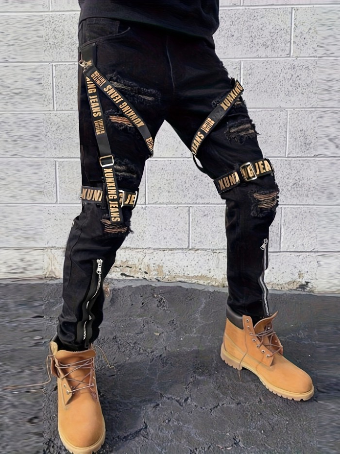 Men's Denim Cargo Pants