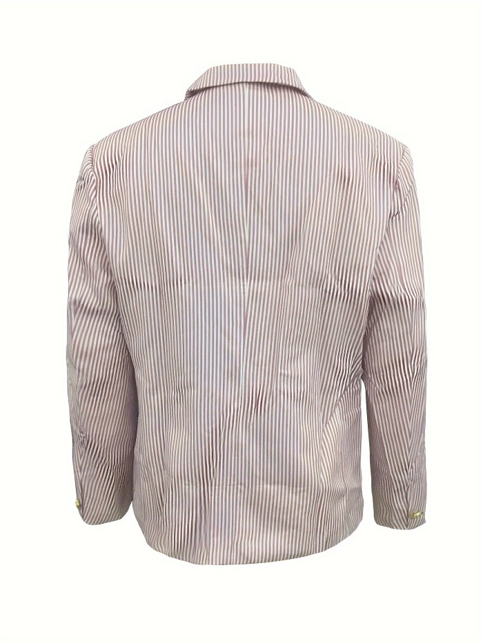 Plus Size Men's Solid Blazer Fashion Casual Suit Jacket For Spring Fall