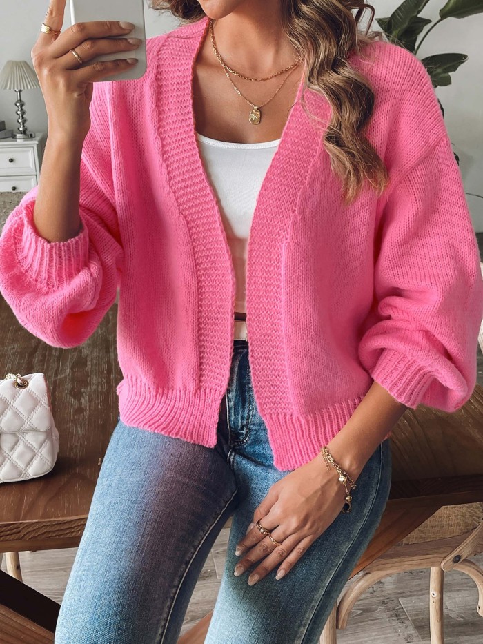 Fashion Trend Lantern Sleeve Simple Casual Coat