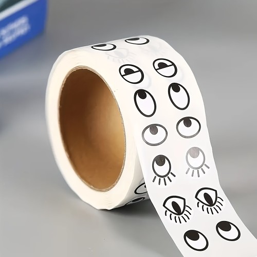 1000pcs Premium Eye Stickers Labels - High-Quality Adhesive for DIY Arts, Crafts & Home Decor - Diverse Black & White Designs - Versatile Use for Toys and More