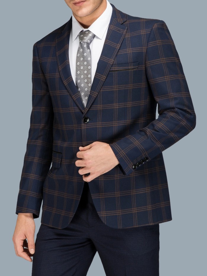 Classic Plaid Single Breasted Blazer Jacket - Tailored Fit, Notch Lapels, Elegant Design, Versatile for Business, Daily Wear, and Formal Occasions - Premium Quality, Comfortable, and Stylish