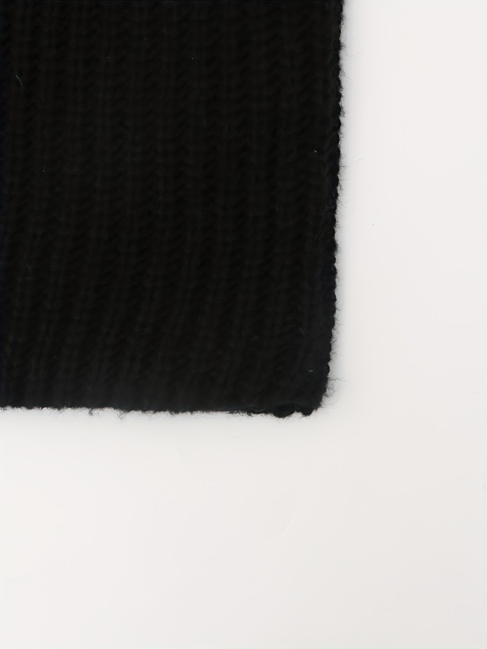 Plus Size Casual Sweater, Women's Plus Solid Lantern Sleeve Cold Shoulder Jumper