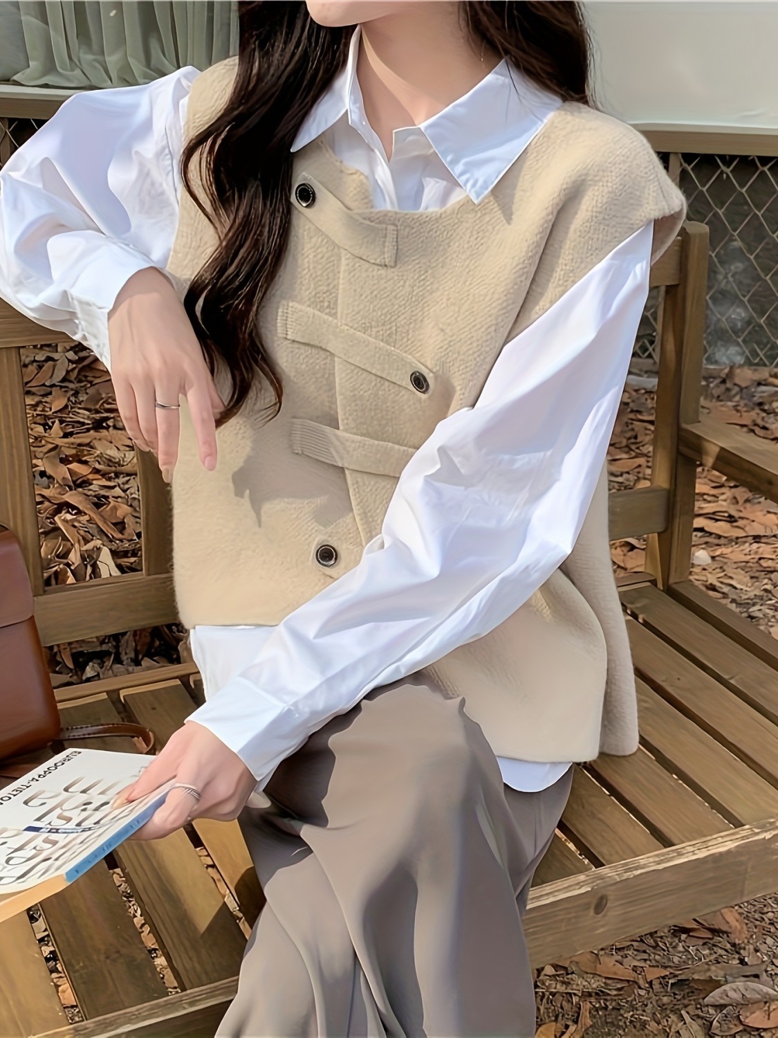 Solid Color Single Breasted Elegant Cardigan