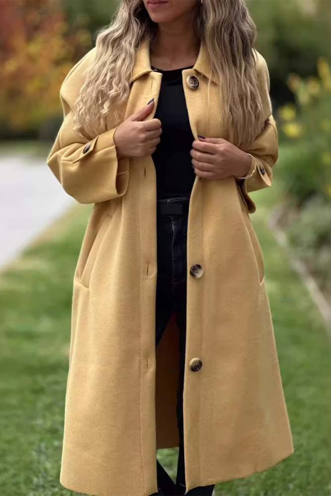 Casual Pocket Buttons Turndown Collar Outerwear(5 Colors)
