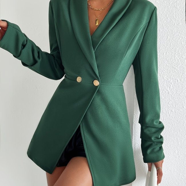 Shawl Collar Long Sleeve Blazer main image 1