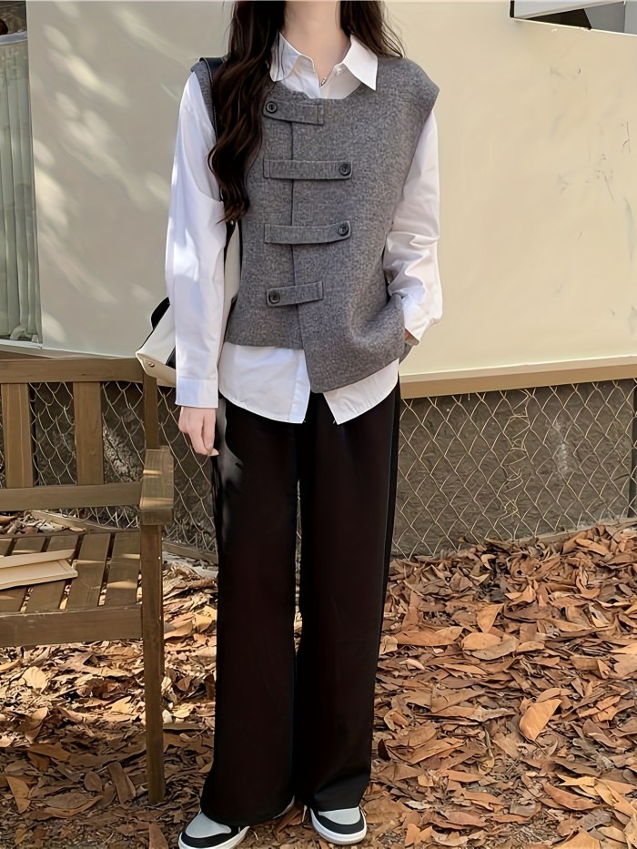Vibrant Solid Color Knitted Top - Elegant Cap Sleeve, Soft and Cozy Single Breasted Design for Women, Perfect for Spring and Fall Seasons, Versatile and Chic Women's Clothing