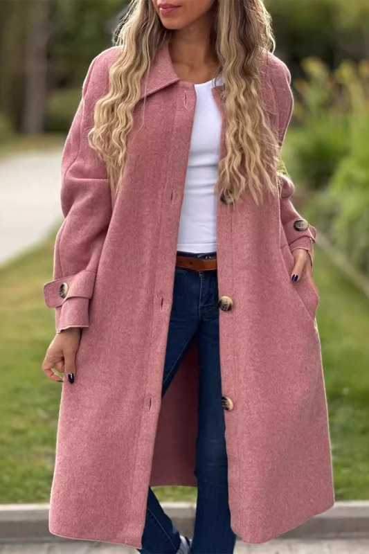 Casual Pocket Buttons Turndown Collar Outerwear(5 Colors)