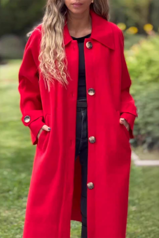 Casual Pocket Buttons Turndown Collar Outerwear(5 Colors)