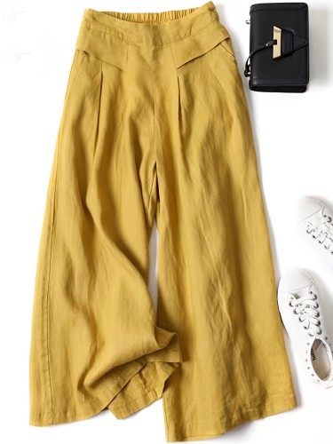 Chic Wide Leg Palazzo Pants - Versatile & Breathable - Perfect for Spring & Summer, Stylish Comfort for Women's Casual and Work Wardrobe