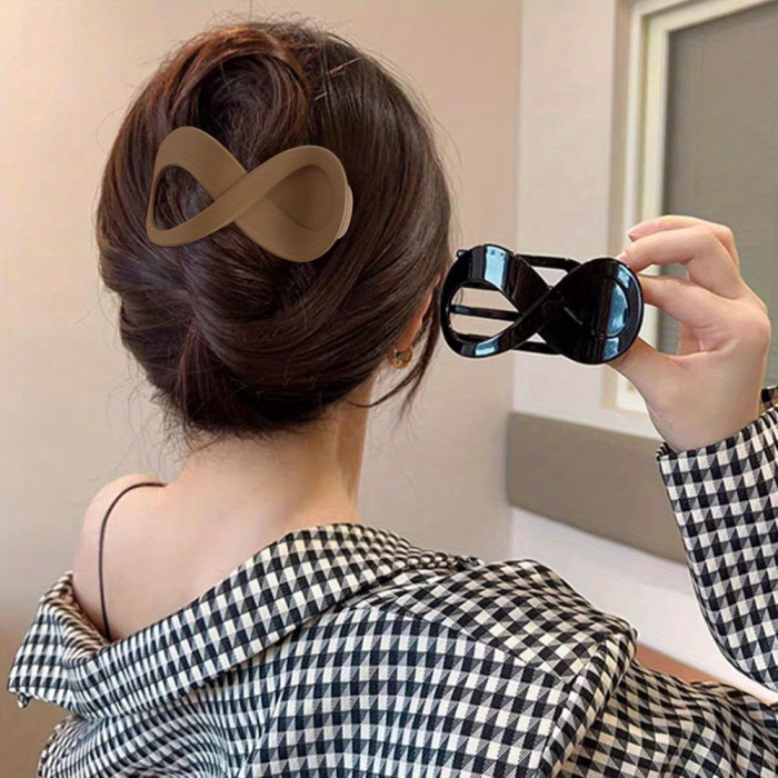 Hair Clips Matte Acrylic Curved Hair Claw Clips Thick Hair Flat Alligator Hair Clips Strong Grip Hair Banana Barrettes for Styling Hair Accessories for Women and Girls