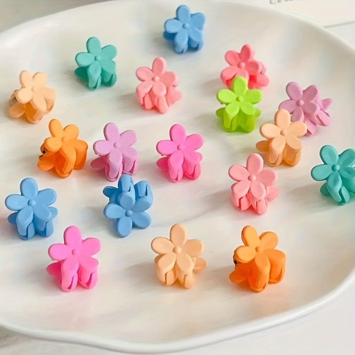 20\u002F50pcs Mini Flower Claw Clips Flower Claw Clip Fo   Sweet Hair Clip For Side Hair Bang Braids   Hair Accessories Hair Clips