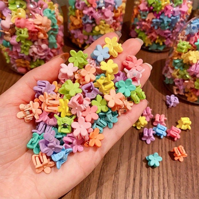 20\u002F50pcs Mini Flower Claw Clips Flower Claw Clip Fo   Sweet Hair Clip For Side Hair Bang Braids   Hair Accessories Hair Clips