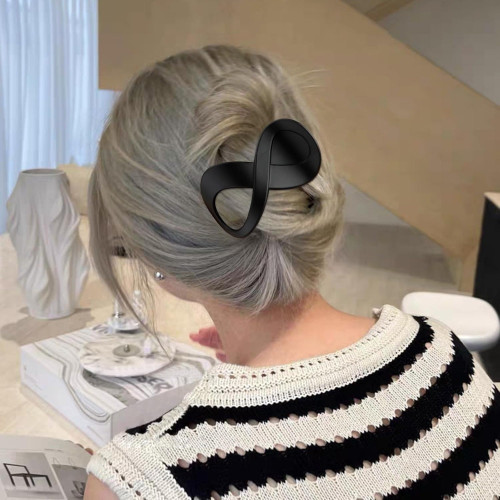 Hair Clips Matte Acrylic Curved Hair Claw Clips Thick Hair Flat Alligator Hair Clips Strong Grip Hair Banana Barrettes for Styling Hair Accessories for Women and Girls