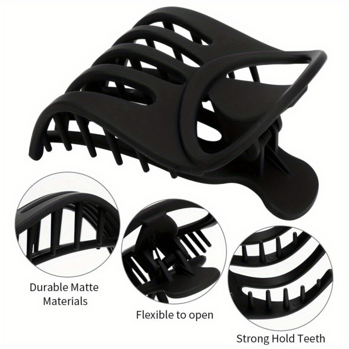 Minimalist Hair Accessories, Matte Finish Hair Styling Accessories for Women, 6 Pack Alligator Hair Clips Flat Claw Clips, Christmas and Halloween Gifts for Women Thick Hair