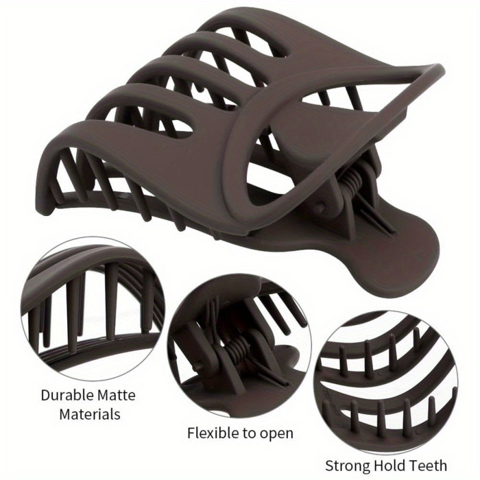 Minimalist Hair Accessories, Matte Finish Hair Styling Accessories for Women, 6 Pack Alligator Hair Clips Flat Claw Clips, Christmas and Halloween Gifts for Women Thick Hair