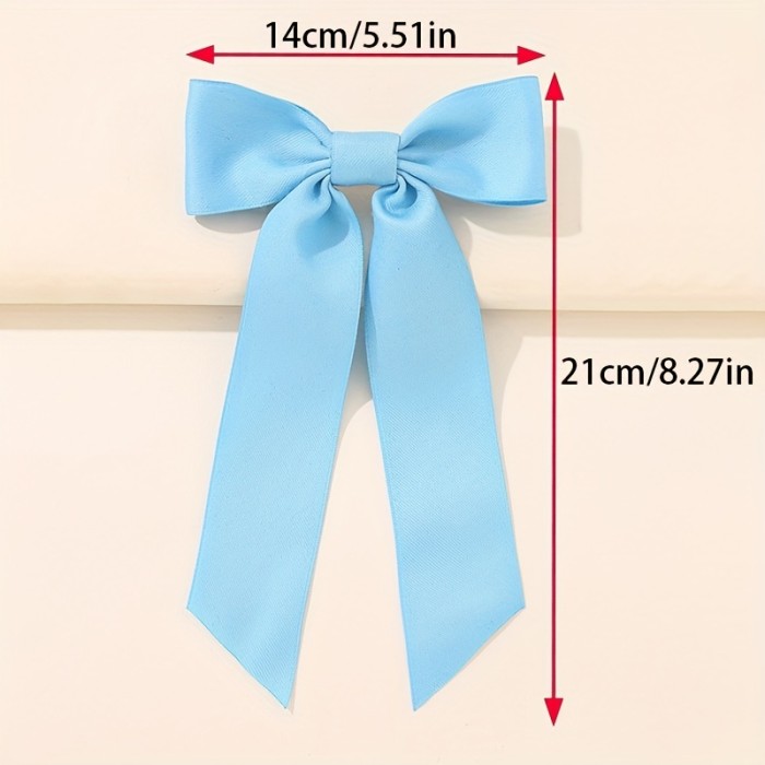 Bow Hairpin Simple Streamer Hair Clip Solid Color Simple Stye Hair Accessories