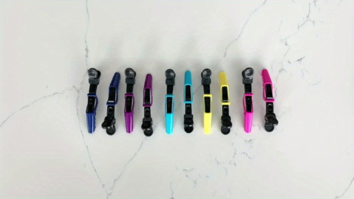 10pcs Non-Slip Alligator Hair Clips for Professional Hair Styling and Sectioning - Black