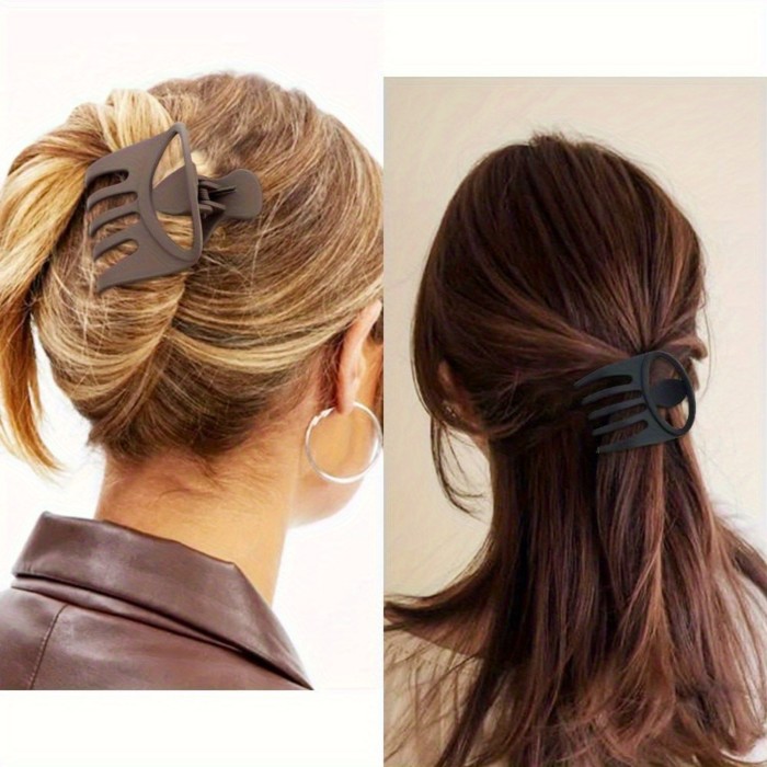 Minimalist Hair Accessories, Matte Finish Hair Styling Accessories for Women, 6 Pack Alligator Hair Clips Flat Claw Clips, Christmas and Halloween Gifts for Women Thick Hair