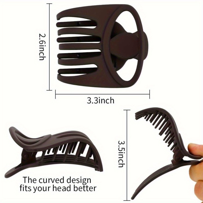 Minimalist Hair Accessories, Matte Finish Hair Styling Accessories for Women, 6 Pack Alligator Hair Clips Flat Claw Clips, Christmas and Halloween Gifts for Women Thick Hair
