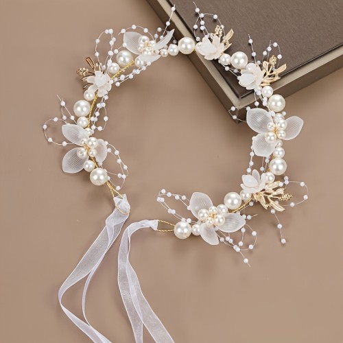 Elegant Exquisite Sweet Fresh Garland Headband, Women Girls Casual Party Wedding Supplies, Princess Fairy Style Bridal Fresh Hair Accessories, Gift Photo Props Stage Performance Accessories