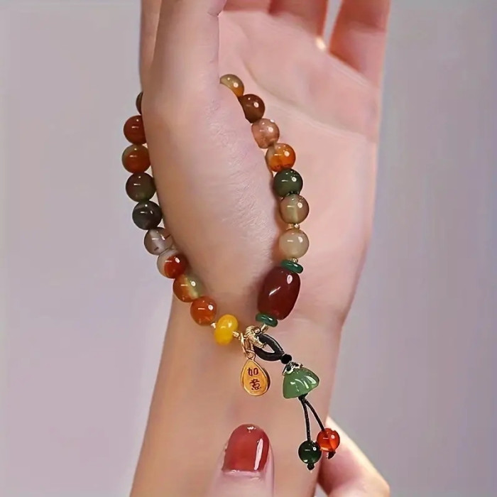 Chic Vintage-Inspired Colorful Good Luck Charm Bracelet - Perfect Birthday or Holiday Gift for Family and Friends