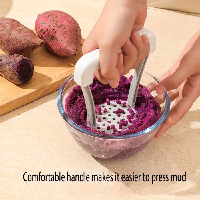 1pc, Potato Masher, Potato Masher, Kitchen Vegetable Masher With Handle, Manual Fruit Masher, Potato Ricer, Potato Press, Vegetable Crusher, Kitchen Stuff, Kitchen Gadgets