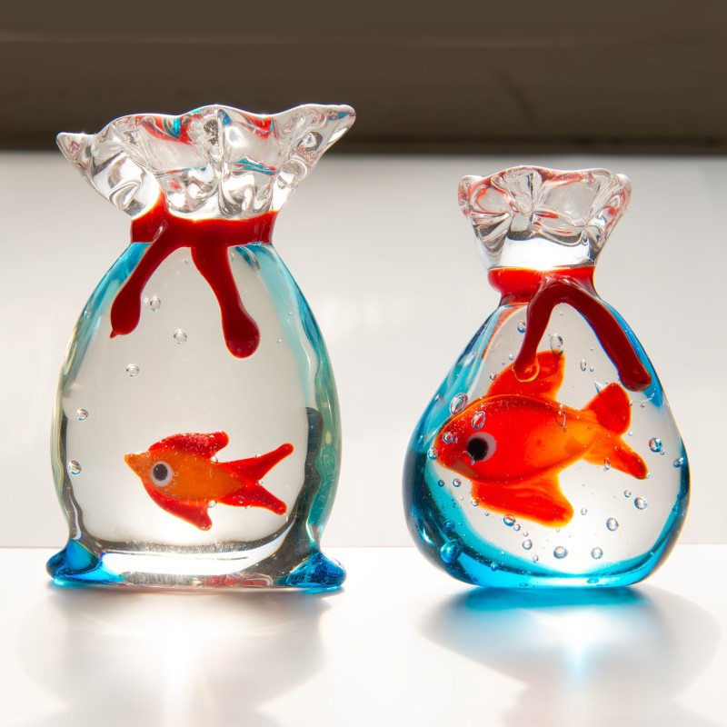 1pc Pocket Fish, Handcrafted Lovely Glass Miniature Ornament, Home Decoration Accessories And Living Room Decoration, Figurine Gift