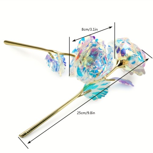 5pcs Colorful Rose Artificial Flower Gift - Perfect Valentine's Day Gift for Home Decor and Gifting