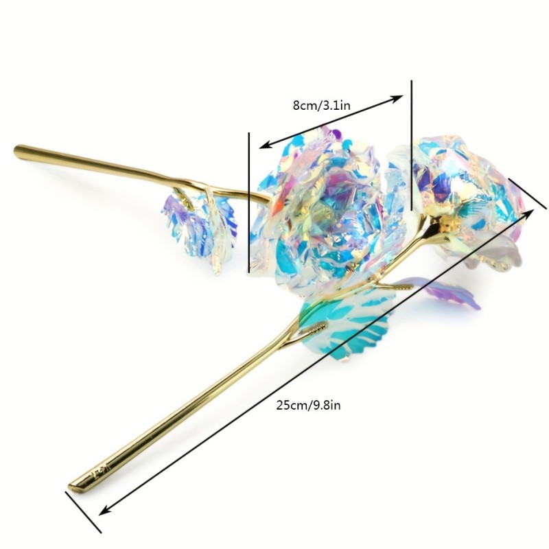 5pcs Colorful Rose Artificial Flower Gift - Perfect Valentine's Day Gift for Home Decor and Gifting